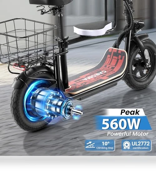 Electric Scooter with Seat — Electric Self-Balancing Scooters, Caroma