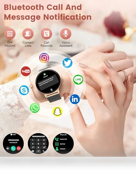 Elegant Rose Gold Smartwatch — Smartwatches, LIGE
