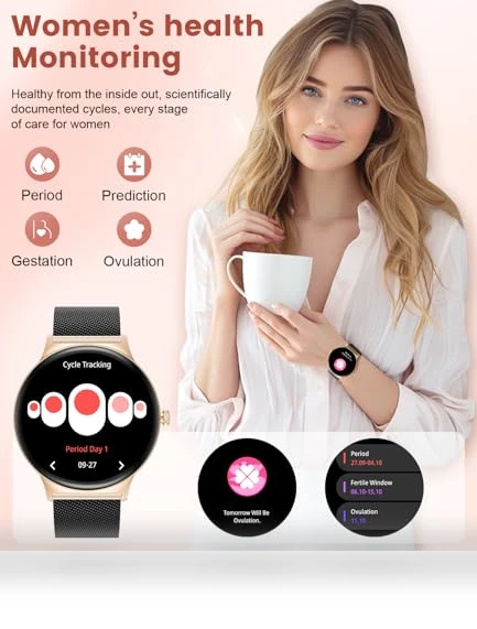 Elegant Rose Gold Smartwatch — Smartwatches, LIGE