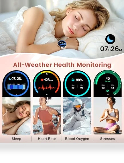 Elegant Rose Gold Smartwatch — Smartwatches, LIGE