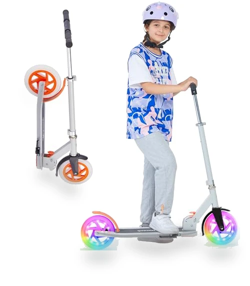 Foldable Kick Scooter with Light Wheels — Push Scooters, Rahmory
