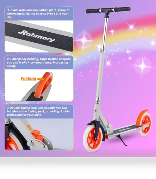 Foldable Kick Scooter with Light Wheels — Push Scooters, Rahmory