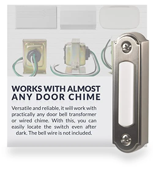 LED Lighted Metal Door Chime Push Button — Push Buttons, Newhouse Hardware