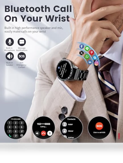 Military Smart Watch with AMOLED Display — Smartwatches, LIGE