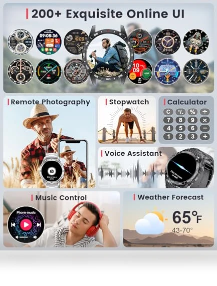 Military Smart Watch with AMOLED Display — Smartwatches, LIGE