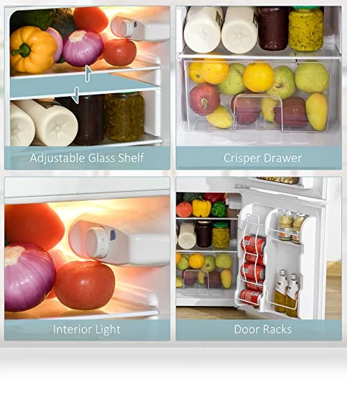 Mini Fridge with Freezer — Mini Fridges, HOMCOM