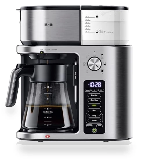 MultiServe Plus 10-Cup Pod Free Drip Coffee Maker — Coffee & Espresso Combos, Braun