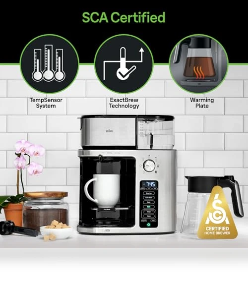MultiServe Plus 10-Cup Pod Free Drip Coffee Maker — Coffee & Espresso Combos, Braun