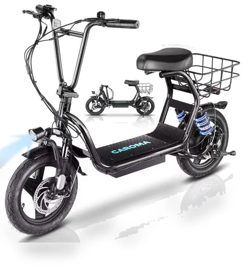 Peak 1200W Foldable Electric Scooter with Seat — Push Scooters, Caroma