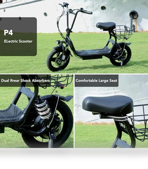 Peak 1200W Foldable Electric Scooter with Seat — Push Scooters, Caroma