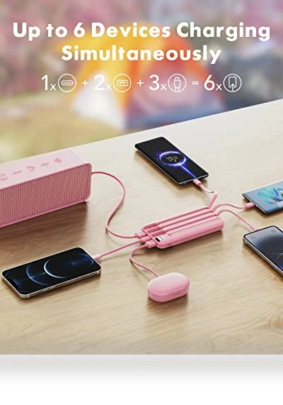 Portable Charger with Built in Cables — Chargers, Charmast
