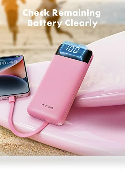 Portable Charger with Built in Cables — Chargers, Charmast