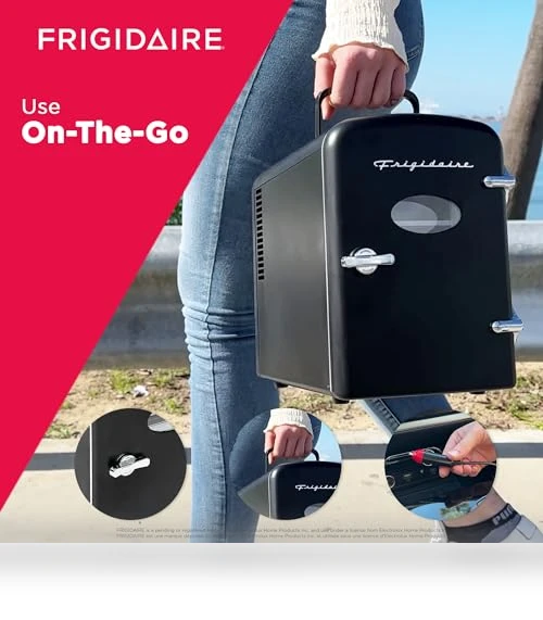 Retro Mini Personal Fridge Cooler — Mini Fridges, Frigidaire