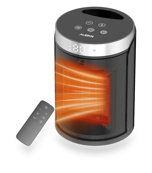 Small Portable Electric Heater with Thermostat and Remote — Portable Heating Solutions, AUBKN