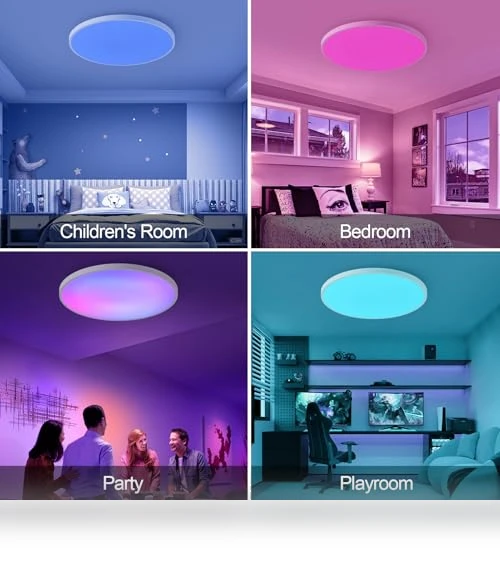Smart Ceiling Light with Remote Control — Overhead Lighting, HENTAG