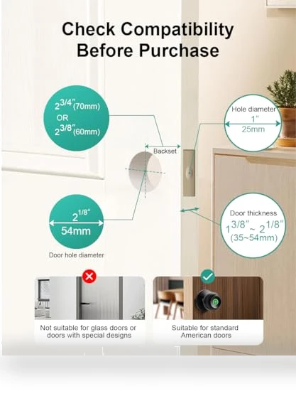Smart Fingerprint Door Knob — Deadbolts, KLLOQUE