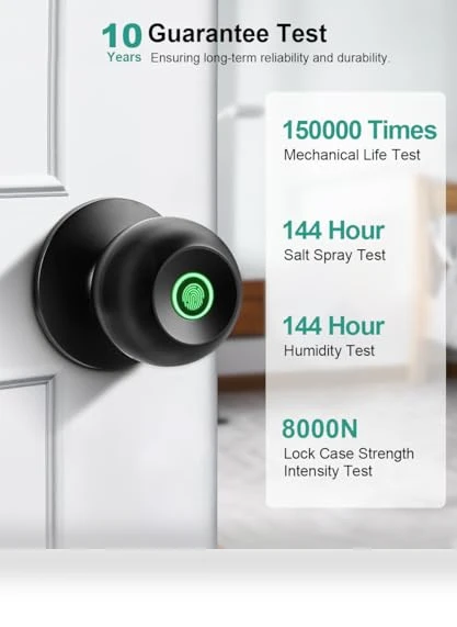 Smart Fingerprint Door Knob — Deadbolts, KLLOQUE