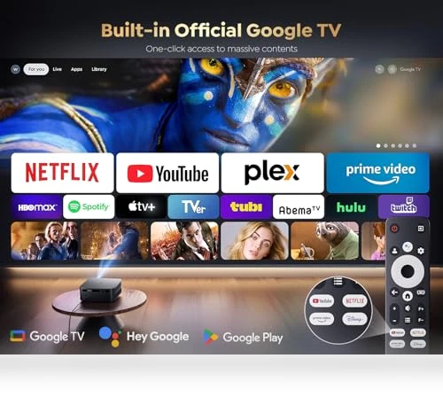 Smart Projector with WiFi 6 and Bluetooth — Home Theater Projectors, PUTRIMS