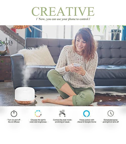 Smart Wi-Fi Essential Oil Diffuser — Diffusers, ASAKUKI