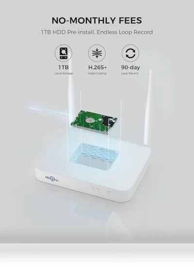Solar-Powered Outdoor Security Camera System — Security Cameras, Hiseeu
