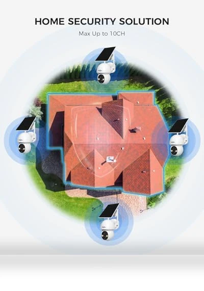 Solar-Powered Outdoor Security Camera System — Security Cameras, Hiseeu