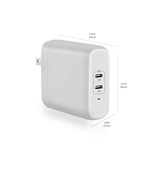 Two-Port USB-C Wall Charger — Chargers, Amazon