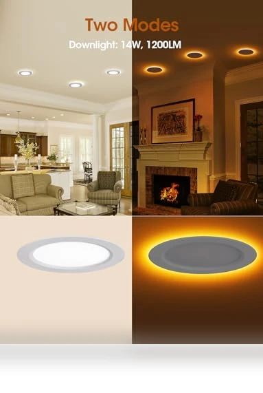 Ultra Thin LED Recessed Lights with Night Light — Recessed Lighting, EVOLFATURE