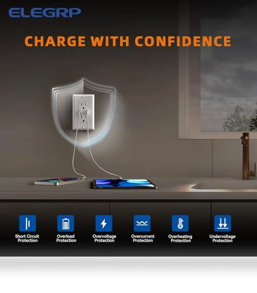 USB Wall Outlets — Chargers, ELEGRP