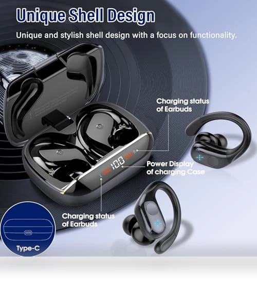 Wireless Earbuds with Earhooks — In-Ear Headphones, BESING TECHNOLOGY(SHENZHEN) COLTD