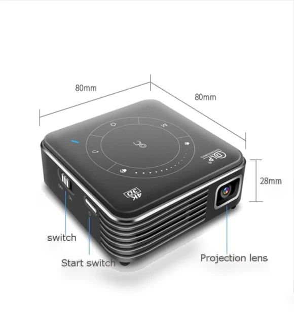 4K HD DLP Mini 3D Projector — Home Theater Projectors