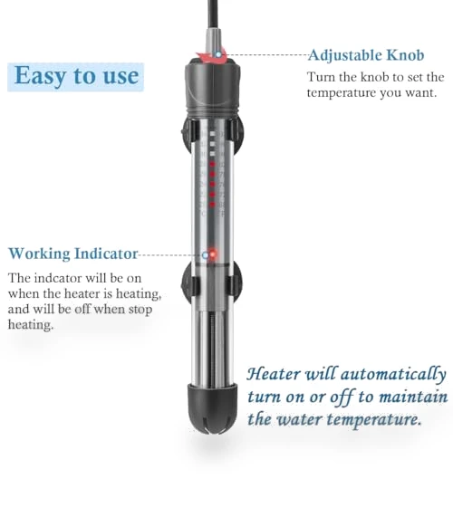 Adjustable Aquarium Heater — Heaters & Chillers, HITOP