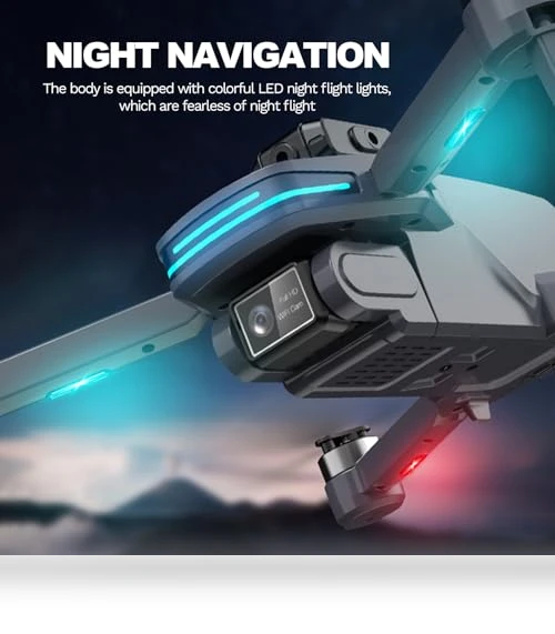 Foldable Drone with 4K Electrically Adjustable Dual Camera — Drones, SUMEAUT