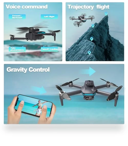 Foldable Drone with 4K Electrically Adjustable Dual Camera — Drones, SUMEAUT