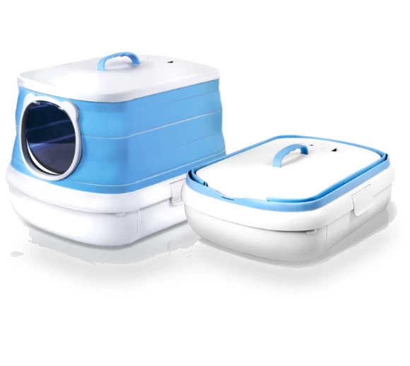 Fully Enclosed Foldable Smart Deodorizing Cat Litter Box — Litter Boxes