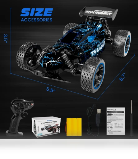 LED-Lit RC Racing Cars for Kids — Remote Control Cars, Sinovan