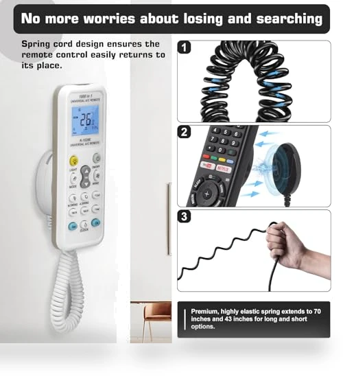 Magnetic Remote Control Holders with Spring Ropes — Cable Organizers, WALLFID
