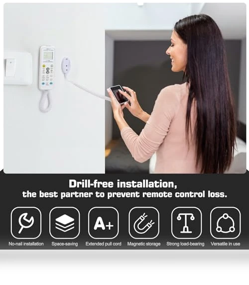Magnetic Remote Control Holders with Spring Ropes — Cable Organizers, WALLFID