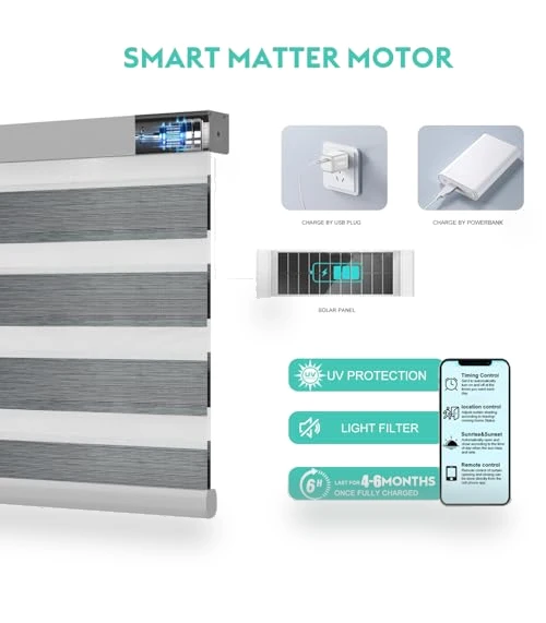 Motorized Zebra Blinds with Remote — Honeycomb, BLINDIT