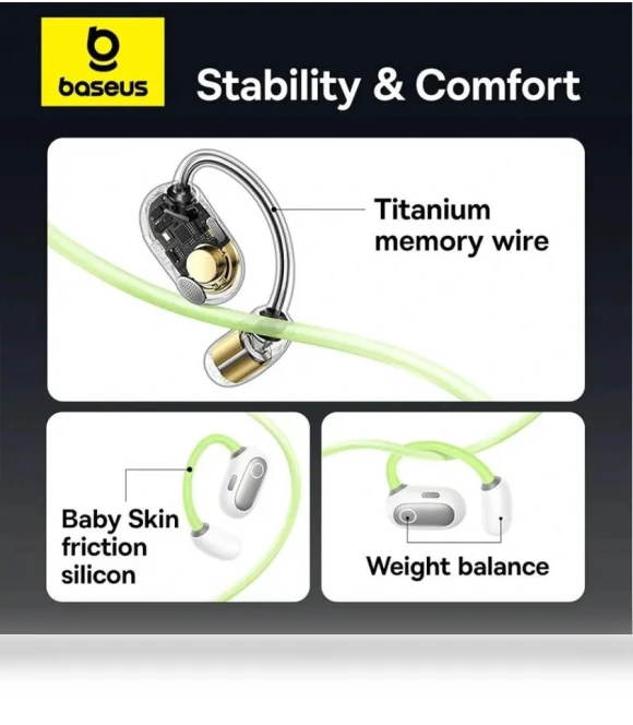 OWS Oper Ear Earbuds — In-Ear Headphones, Baseus