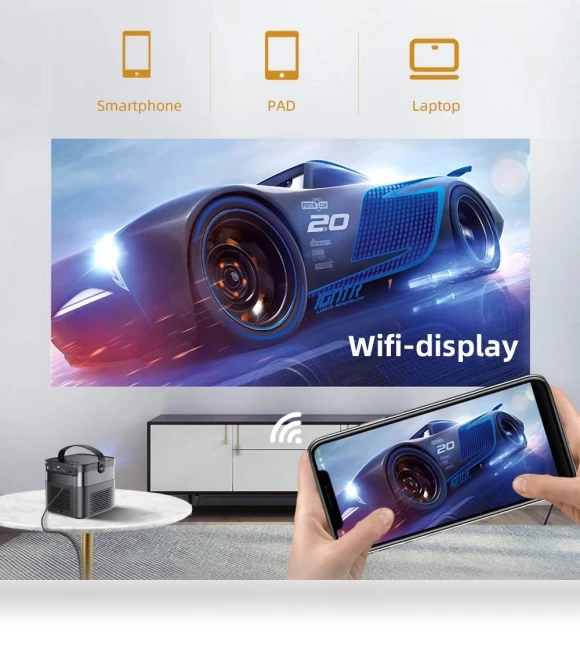 Portable 4K Cinema Mini Projector — Home Theater Projectors