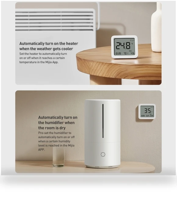 Smart Bluetooth Digital Thermometer Hygrometer — Home Climate Control, Xiaomi