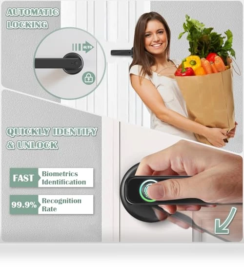 Smart Fingerprint Door Knob — Locks, XCOUI
