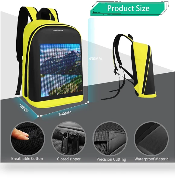 Smart LED Dynamic Backpack — Casual Daypacks, Crelander