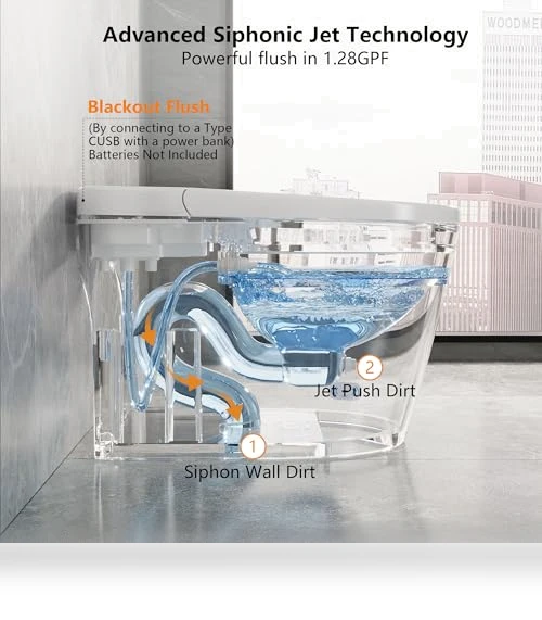 Smart Toilet with Heated Seat and Auto Flush — Bathroom Essentials, Deer Valley