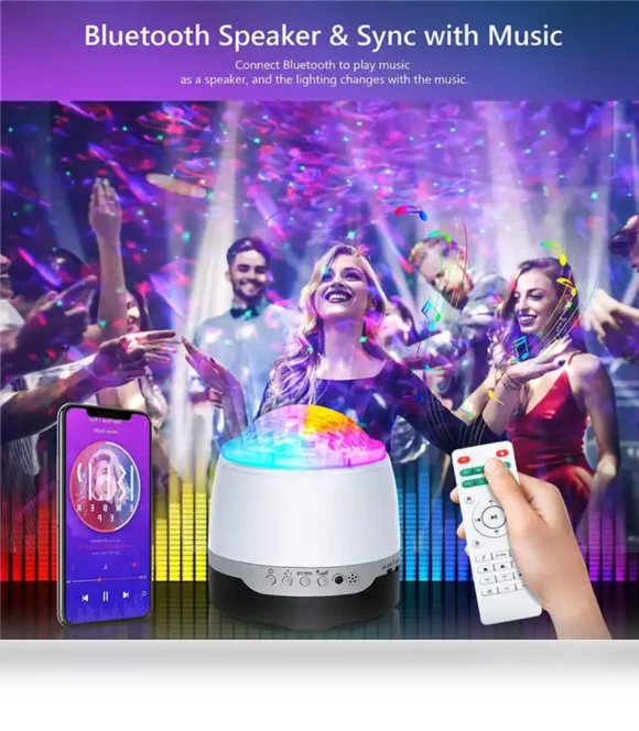 Star Light Projector with BT Wireless Speaker — Projection Effects, Bolong