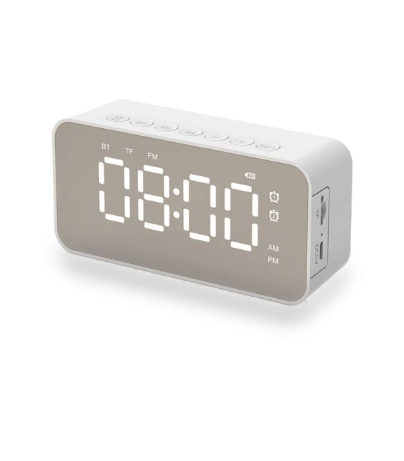 Wireless Smart Bluetooth Speaker Mirror Alarm Clock — Alarms & Clocks
