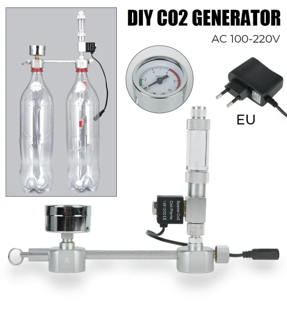 CO2 Generator Kit with Bubble Counter and Solenoid Valve — Lights, HILIFE