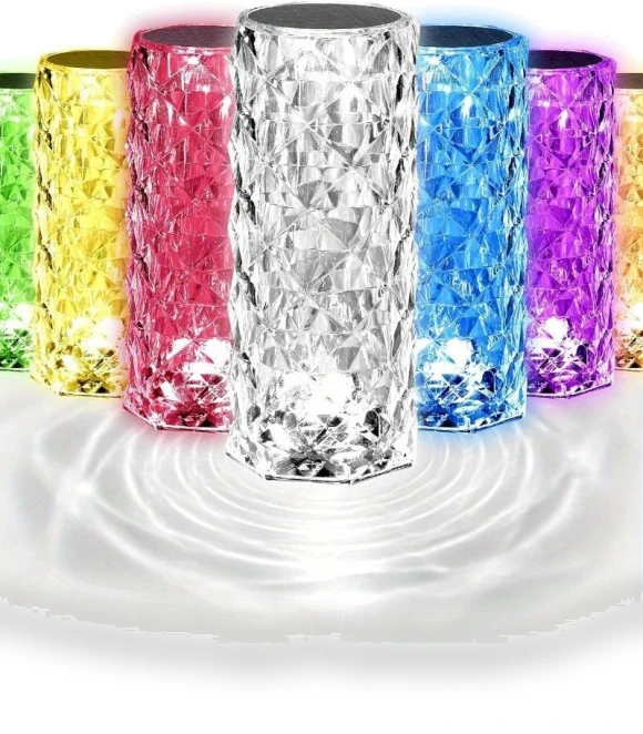 Crystal Diamond Rose Table Lamp — Overhead Lighting, YDM Beauty Life