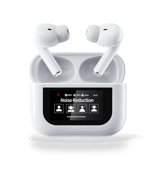 True Wireless Earbuds with Touch Screen and Charging Case — In-Ear Headphones, Andoer
