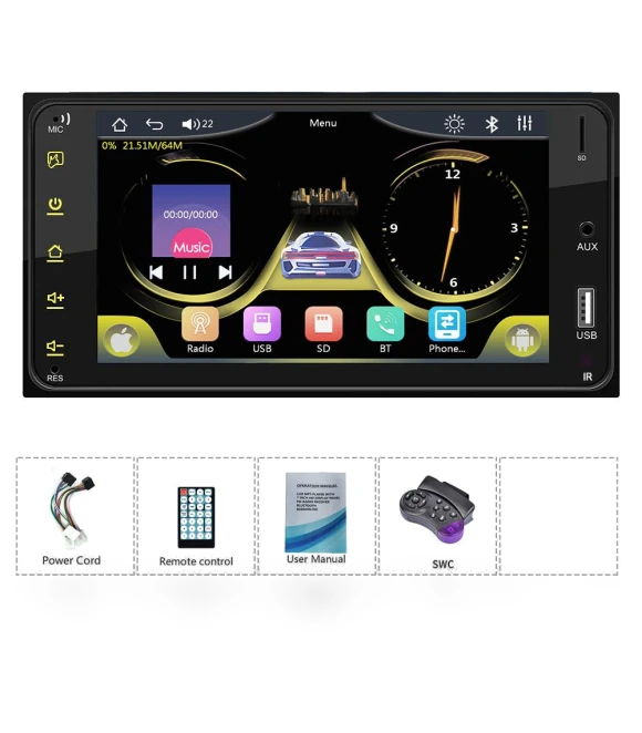 CarPlay Head Unit with Touch Screen — Stereo Receivers, HOME-Auto-001
